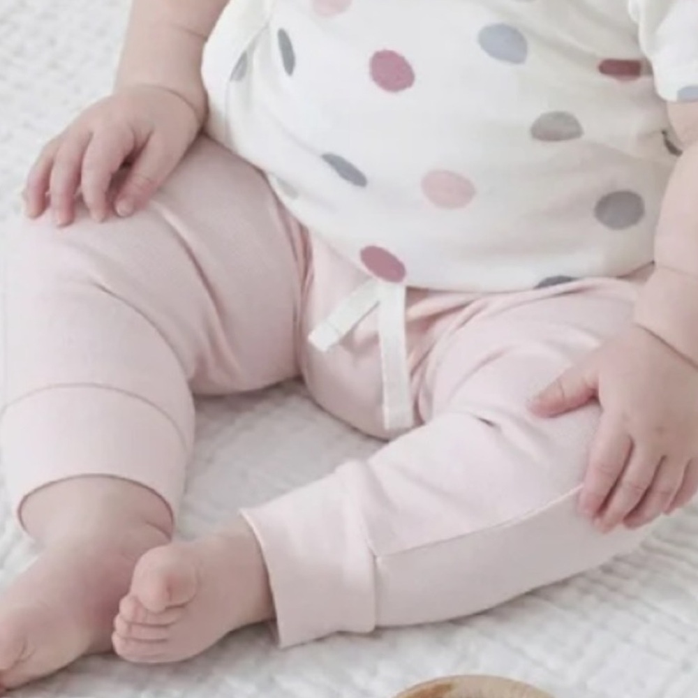 Baby girl pants bundle of 3 - new! - pink tones and gray pants - baby bundle - Picture 6 of 7